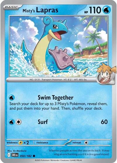 Scarlet & Violet Destined Rivals - 050/182 Misty's Lapras Common