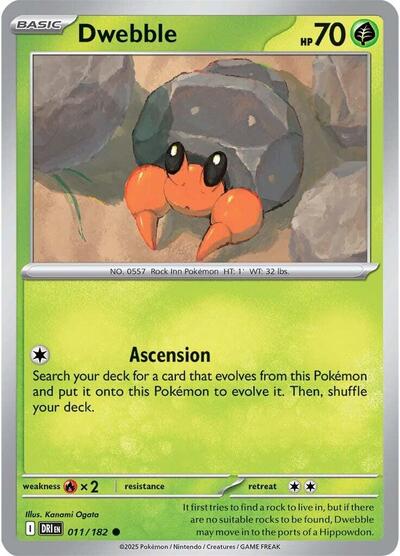 Scarlet & Violet Destined Rivals - 011/182 Dwebble Common