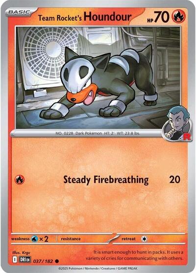 Scarlet & Violet Destined Rivals - 037/182 Team Rocket's Houndour Common