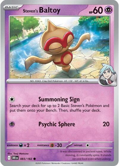 Scarlet & Violet Destined Rivals - 083/182 Steven's Baltoy Common