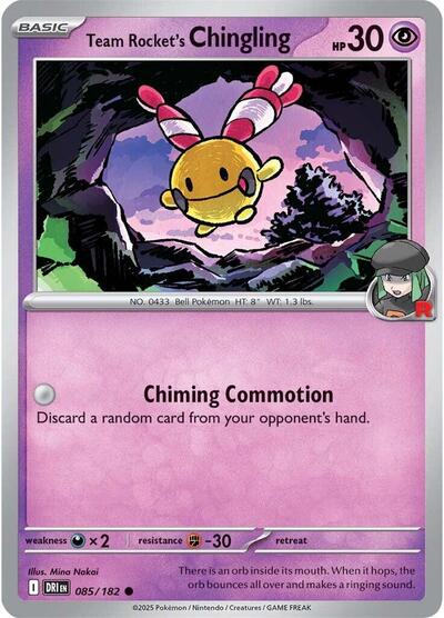 Scarlet & Violet Destined Rivals - 085/182 Team Rocket's Chingling Common