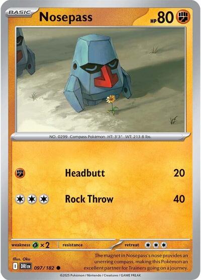 Scarlet & Violet Destined Rivals - 097/182 Nosepass Common
