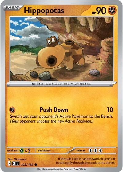 Scarlet & Violet Destined Rivals - 105/182 Hippopotas Common