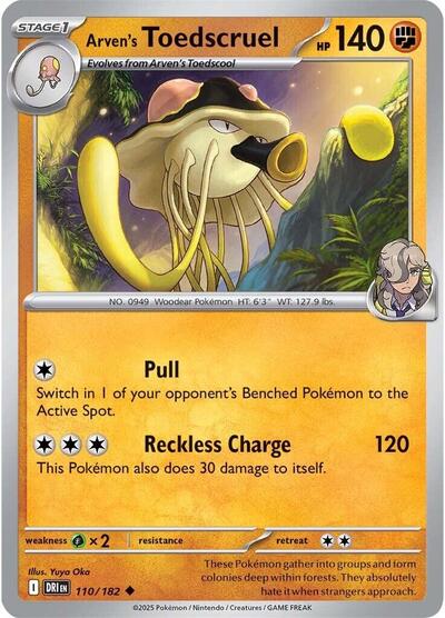 Scarlet & Violet Destined Rivals - 110/182 Arven's Toedscruel Uncommon