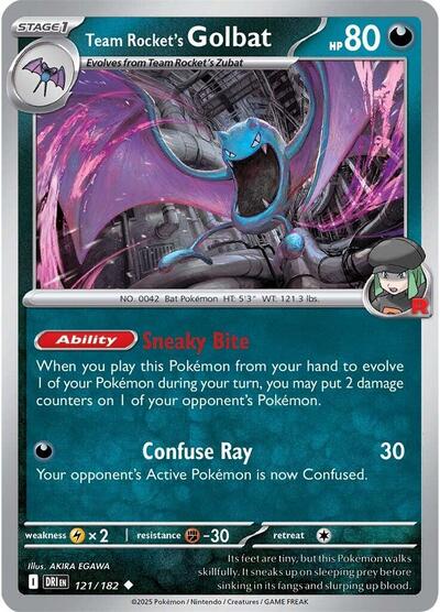Scarlet & Violet Destined Rivals - 121/182 Team Rocket's Golbat Uncommon