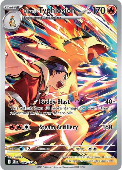 Scarlet & Violet Destined Rivals - 190/182 Ethan's Typhlosion Illustration Rare