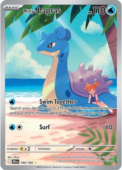 Scarlet & Violet Destined Rivals - 194/182 Misty's Lapras Illustration Rare