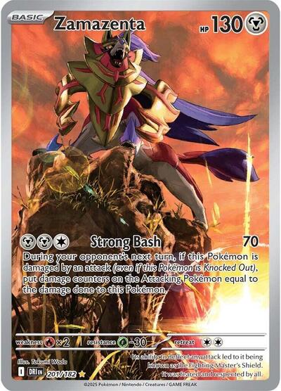Scarlet & Violet Destined Rivals - 201/182 Zamazenta Illustration Rare