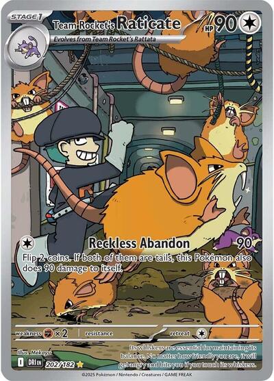 Scarlet & Violet Destined Rivals - 202/182 Team Rocket's Raticate Illustration Rare