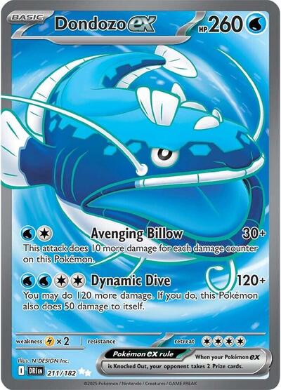 Scarlet & Violet Destined Rivals - 211/182 Dondozo ex Ultra Rare