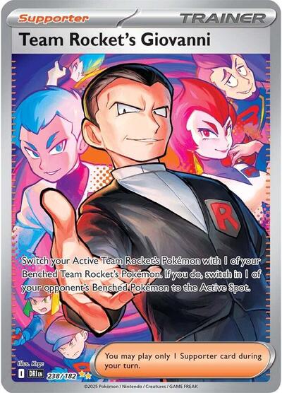 Scarlet & Violet Destined Rivals - 238/182 Team Rocket's Giovanni Special Illustration Rare