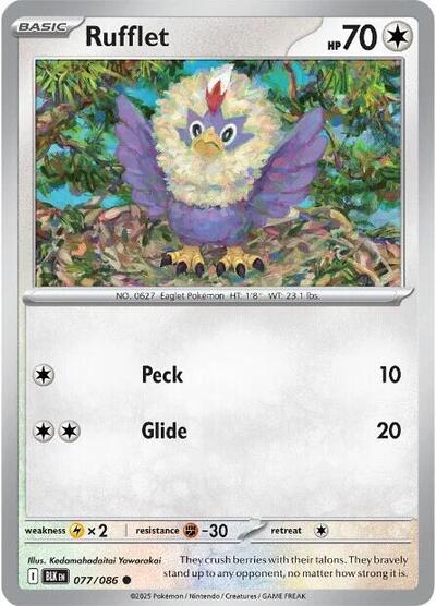 Scarlet & Violet Black Bolt - 077/086 Rufflet Common