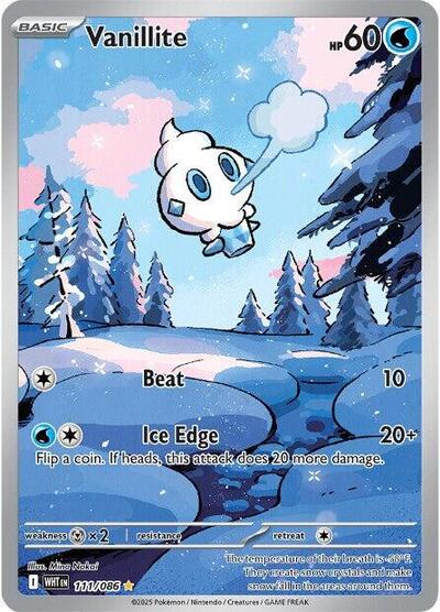 Scarlet & Violet White Flare - 111/086 Vanillite Illustration Rare