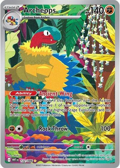 Scarlet & Violet White Flare - 132/086 Archeops Illustration Rare