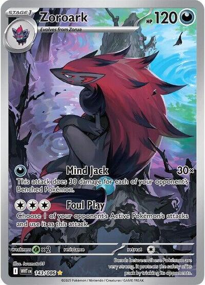 Scarlet & Violet White Flare - 143/086 Zoroark Illustration Rare
