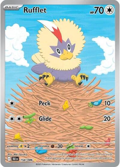 Scarlet & Violet Black Bolt - 154/086 Rufflet Illustration Rare