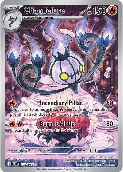Scarlet & Violet White Flare - 103/086 Chandelure Illustration Rare
