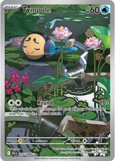 Scarlet & Violet Black Bolt - 103/086 Tympole Illustration Rare