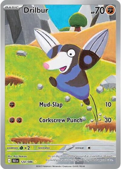 Scarlet & Violet Black Bolt - 124/086 Drilbur Illustration Rare