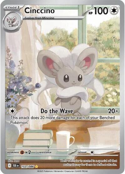 Scarlet & Violet Black Bolt - 153/086 Cinccino Illustration Rare