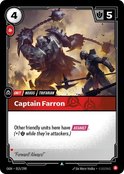 Riftbound - Origins - 015/298 Captain Farron Uncommon