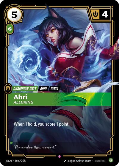 Riftbound - Origins - 066/298 Ahri - Alluring Rare