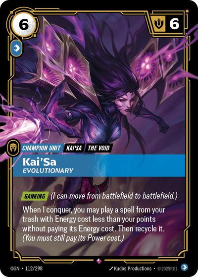 Riftbound - Origins - 112/298 Kai'Sa - Evolutionary Rare