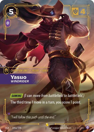 Riftbound - Origins - 205a/298 Yasuo - Windrider (Alternate Art) Showcase