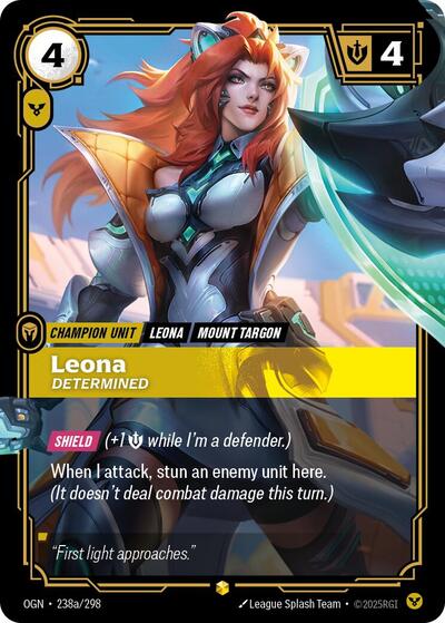 Riftbound - Origins - 238a/298 Leona - Determined (Alternate Art) Showcase