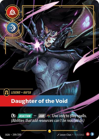 Riftbound - Origins - 299/298 Kai'Sa - Daughter of the Void (Overnumbered) Showcase