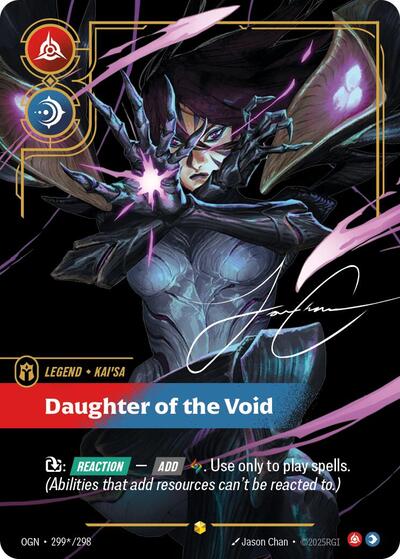 Riftbound - Origins - 299*/298 Kai'Sa - Daughter of the Void (Signature) Showcase