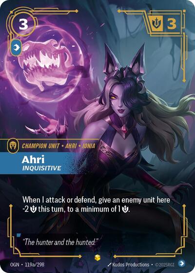 Riftbound - Origins - 119a/298 Ahri - Inquisitive (Alternate Art) Showcase
