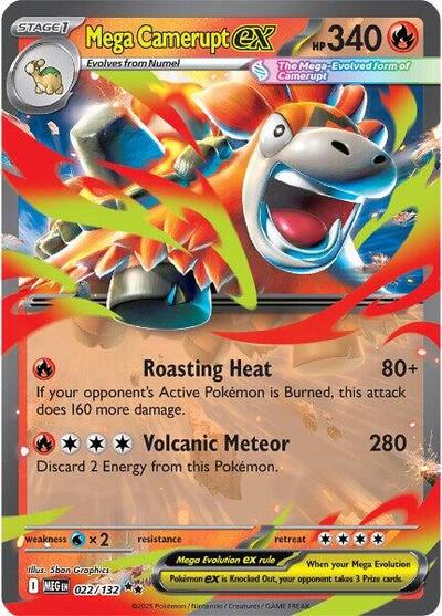 Mega Evolution - 022/132 Mega Camerupt ex Double Rare