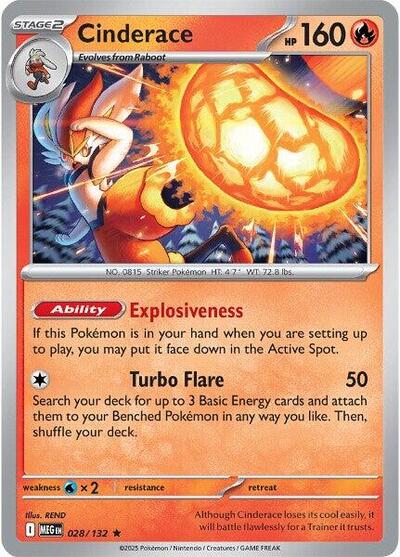 Mega Evolution - 028/132 Cinderace Rare