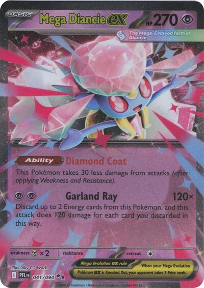 Mega Evolution Phantasmal Flames - 041/094 Mega Diancie ex Double Rare