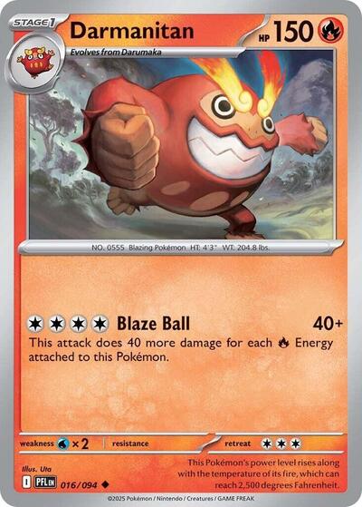 Mega Evolution Phantasmal Flames - 016/094 Darmanitan Uncommon