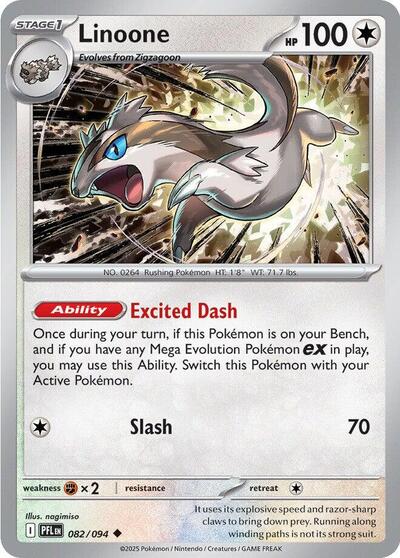 Mega Evolution Phantasmal Flames - 082/094 Linoone Uncommon