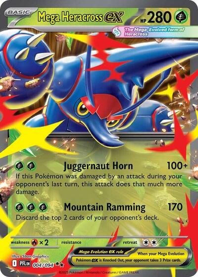 Mega Evolution Phantasmal Flames - 004/094 Mega Heracross ex Double Rare
