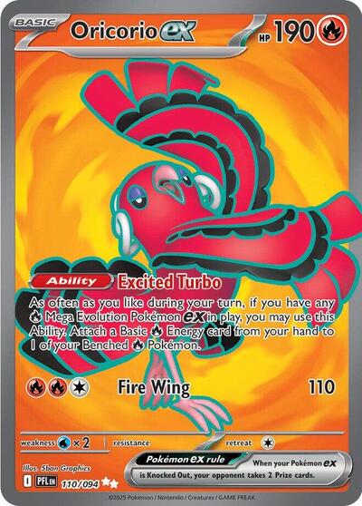 Mega Evolution Phantasmal Flames - 110/094 Oricorio ex Ultra Rare