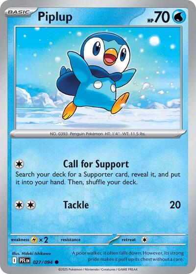 Mega Evolution Phantasmal Flames - 027/094 Piplup Common