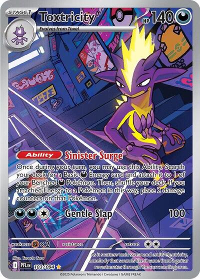 Mega Evolution Phantasmal Flames - 103/094 Toxtricity Illustration Rare