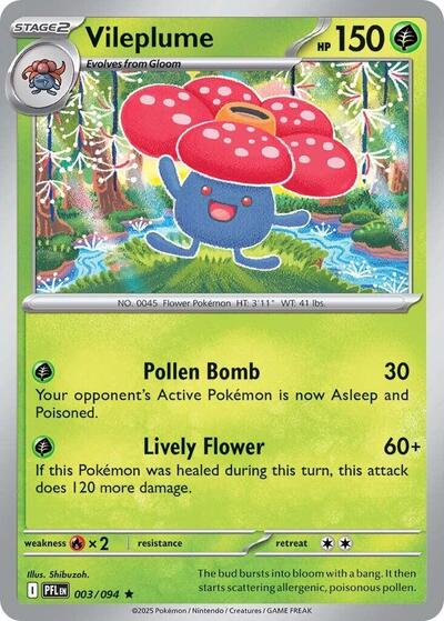 Mega Evolution Phantasmal Flames - 003/094 Vileplume Holo Rare
