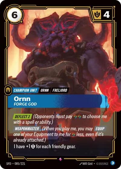 Riftbound Spiritforged - 085/221 Ornn - Forge God Rare