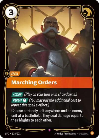 Riftbound Spiritforged - 114/221 Marching Orders Rare