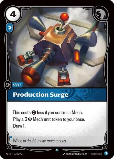 Riftbound Spiritforged - 076/221 Production Surge Uncommon