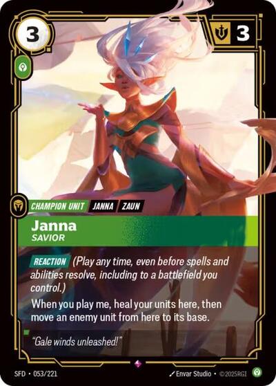 Riftbound Spiritforged - 053/221 Janna - Savior Rare