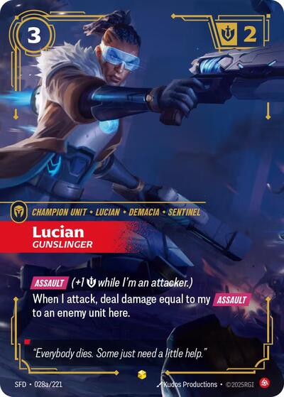 Riftbound Spiritforged - 028a/221 Lucian - Gunslinger (Alternate Art) Showcase