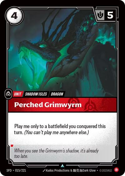 Riftbound Spiritforged - 015/221 Perched Grimwyrm Uncommon