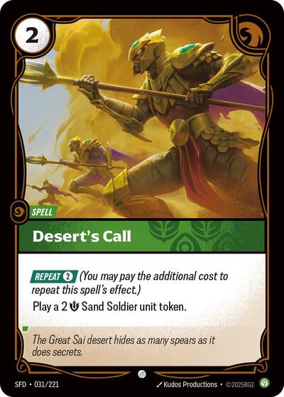 Riftbound Spiritforged - 031/221 Desert's Call Common