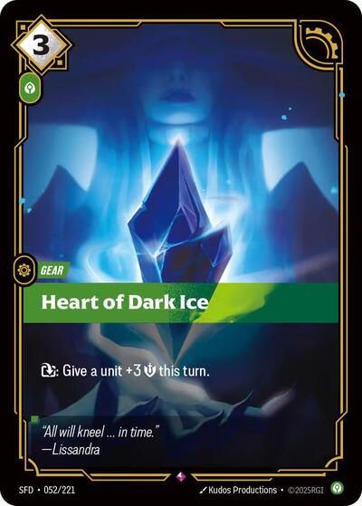 Riftbound Spiritforged - 052/221 Heart of Dark Ice Rare